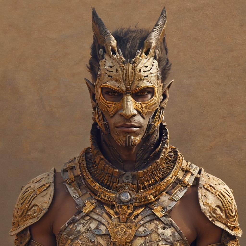 Jackal Warrior Portrait in Fantasy Style