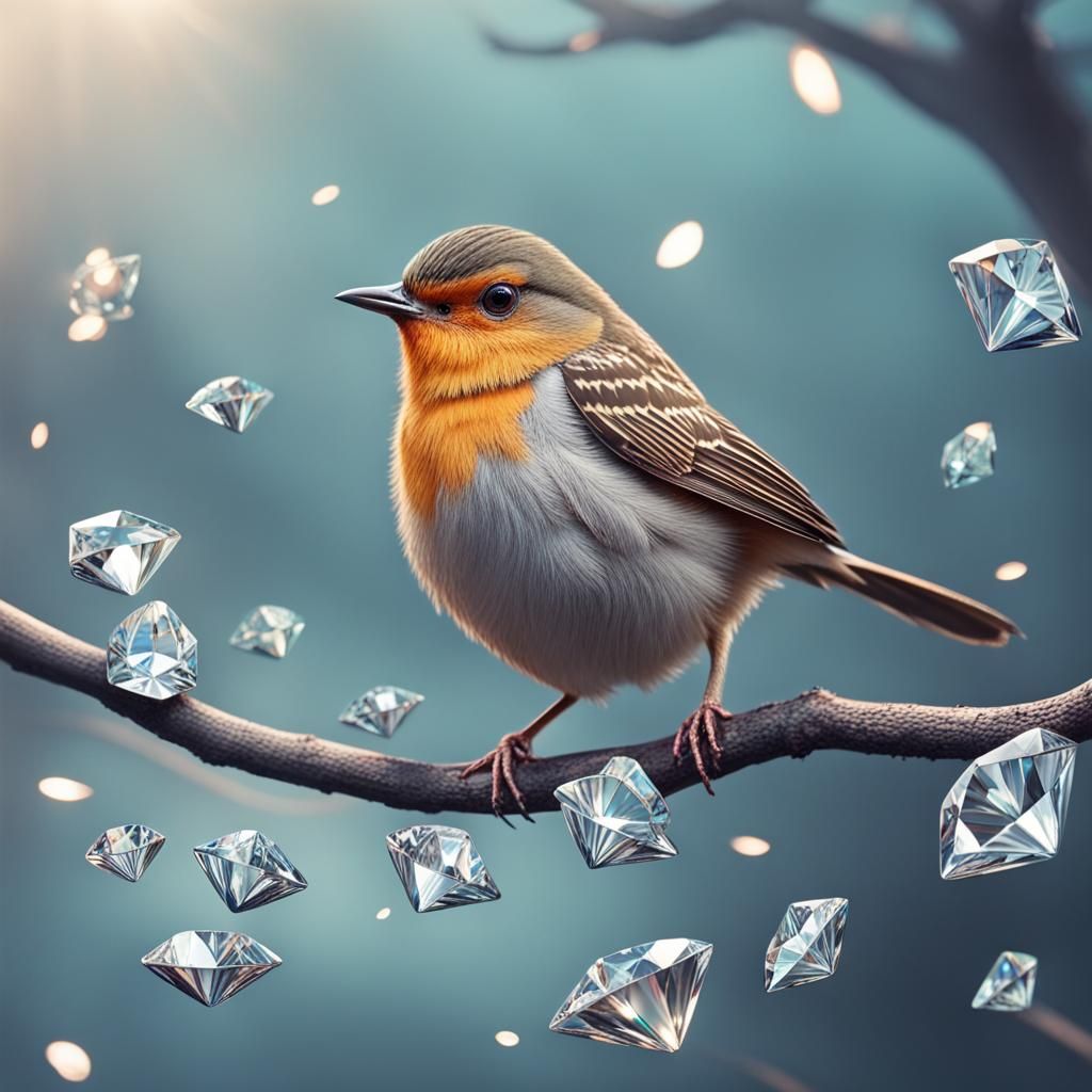Bird in Diamond: A Study in Contrast
