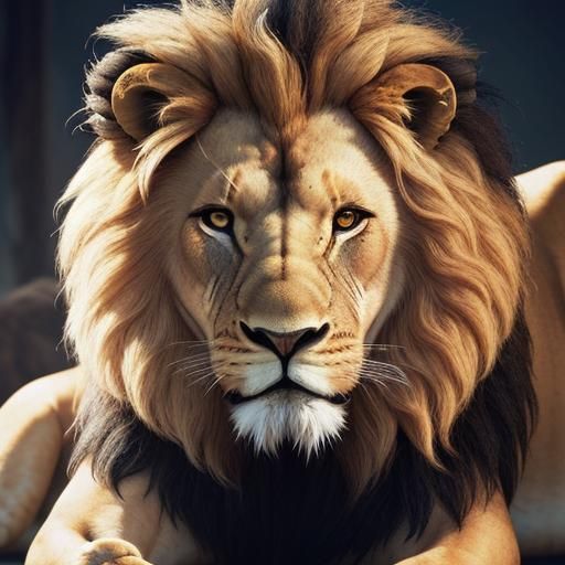 Majestic Fearless Lion in Natural Habitat