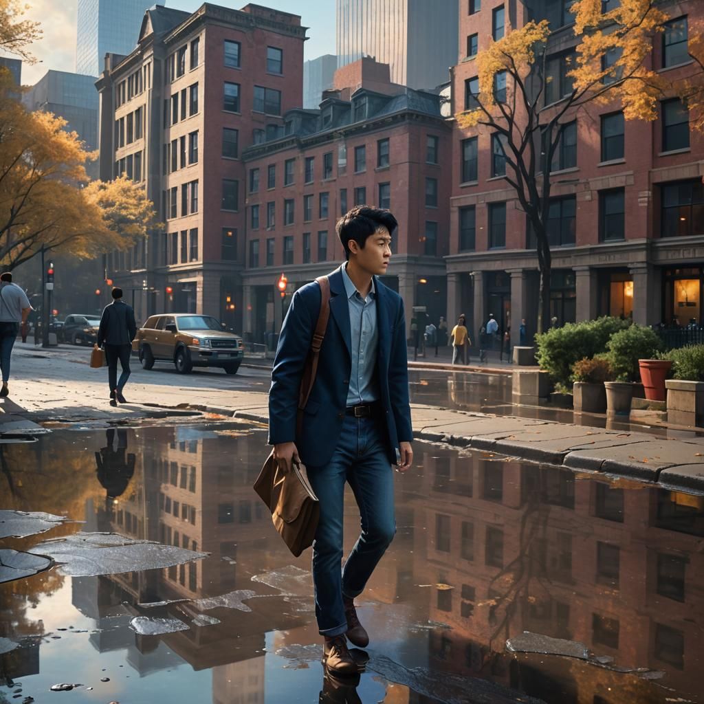 Eddie Wong Walks Across Boston University