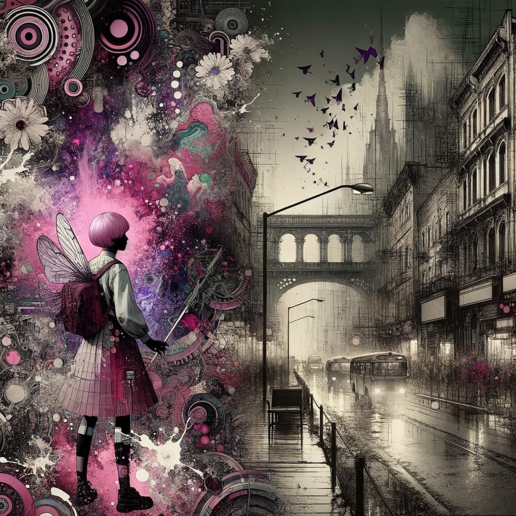 Pink Witch in Hypermaximalist Punk Street