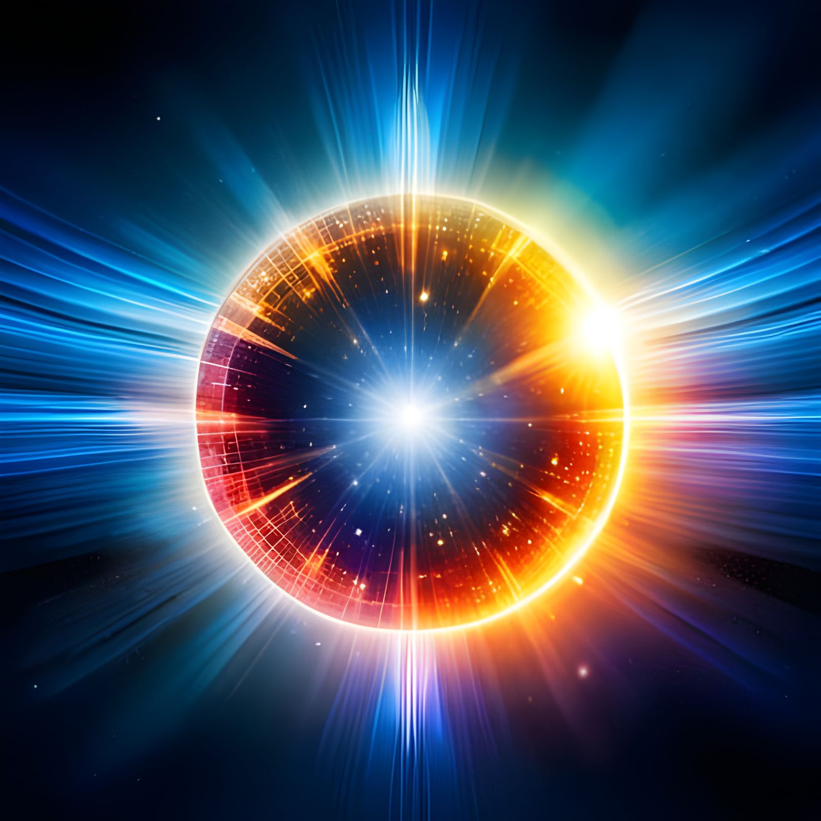 Cosmic Creation Spark in Spiritual Art Style