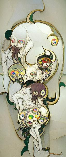 Devils in Art Nouveau Style