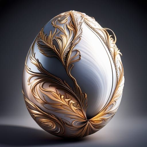 Beautiful Easter Egg with Intricate Detail