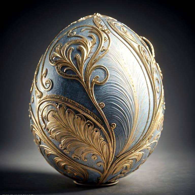 Intricately Detailed Easter Egg in Cinematic Lighting