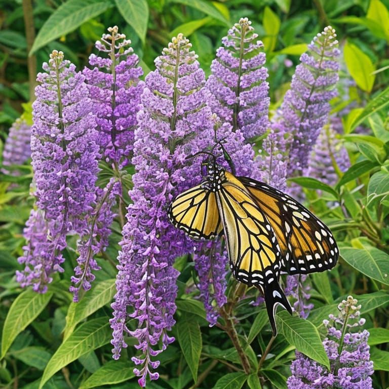 Vibrant Butterfly Bush in Full Bloom
