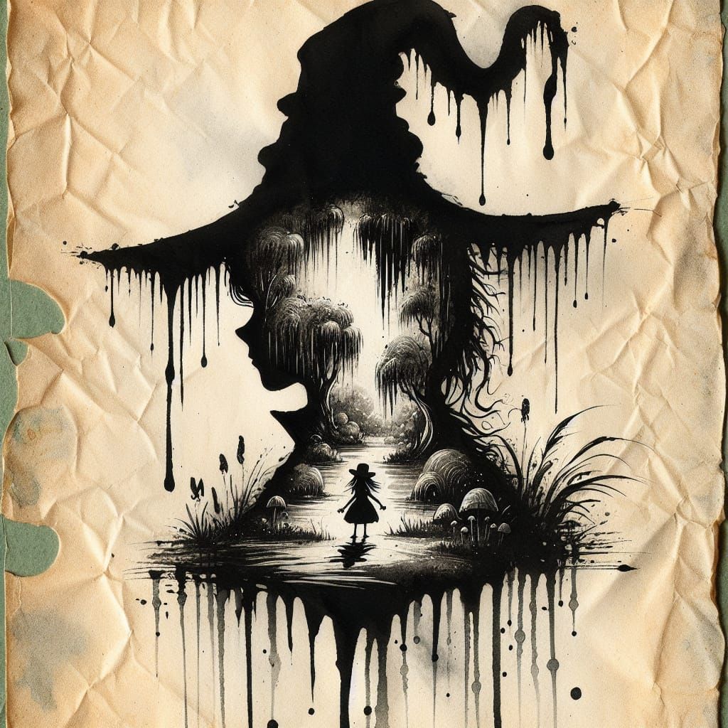 Enchanted Dreamscape in Ink