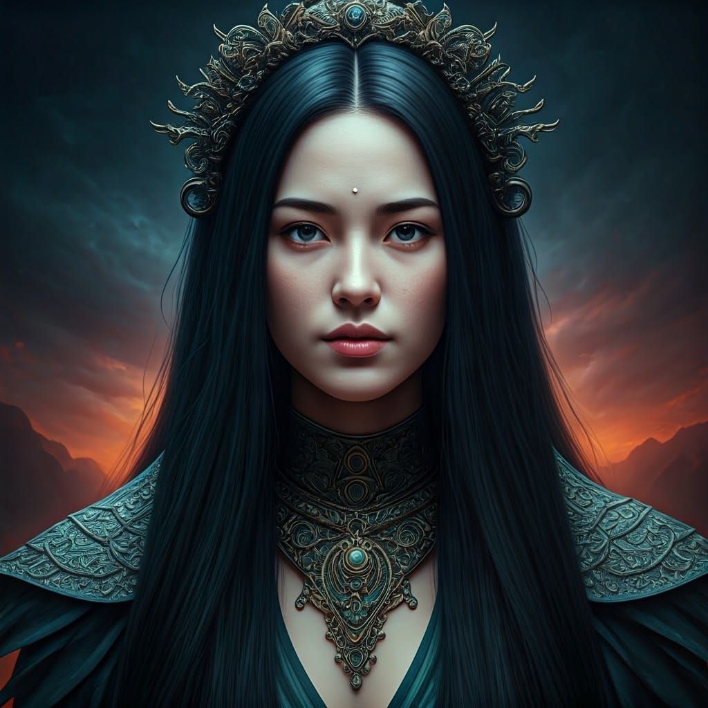 Hyperrealistic Portrait of an Enigmatic Woman