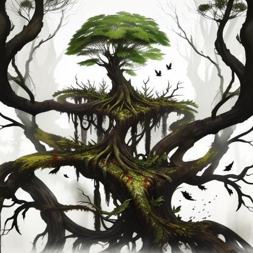 Surreal Creature in Dystopian Cityscape: Double Exposure Pho...