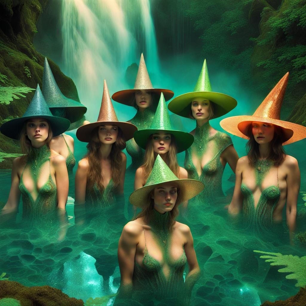 Enchanted Forest Gathering with Magic Hats