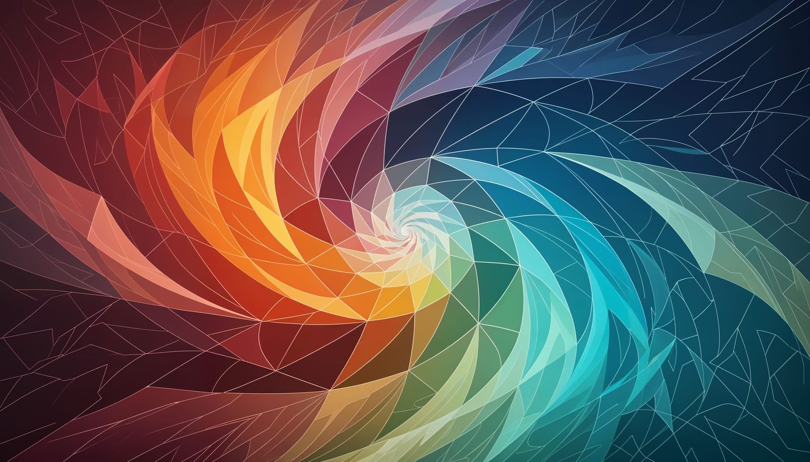 Abstract Swirling Colors & Geometric Shapes with Cosmic Atmo...