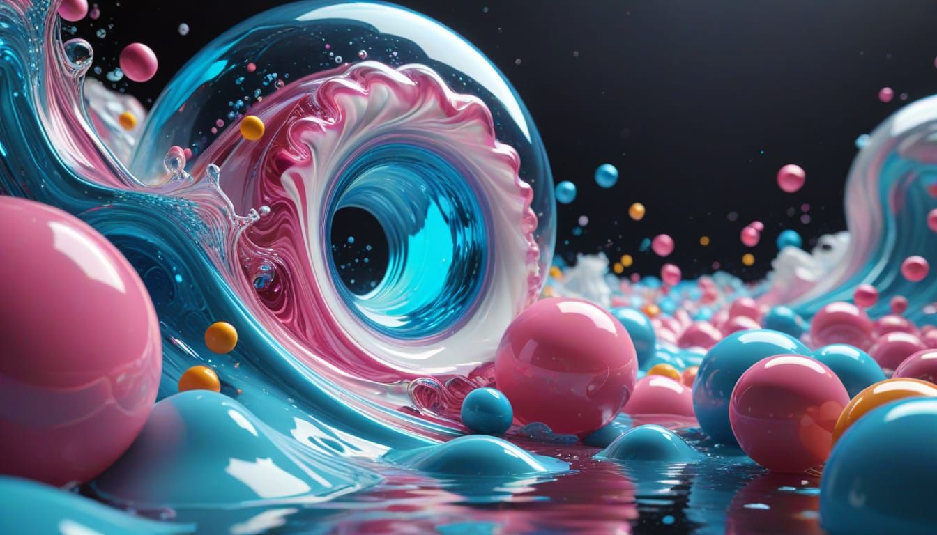 Breathing Space: A Hyperrealistic Candy Art Illustration