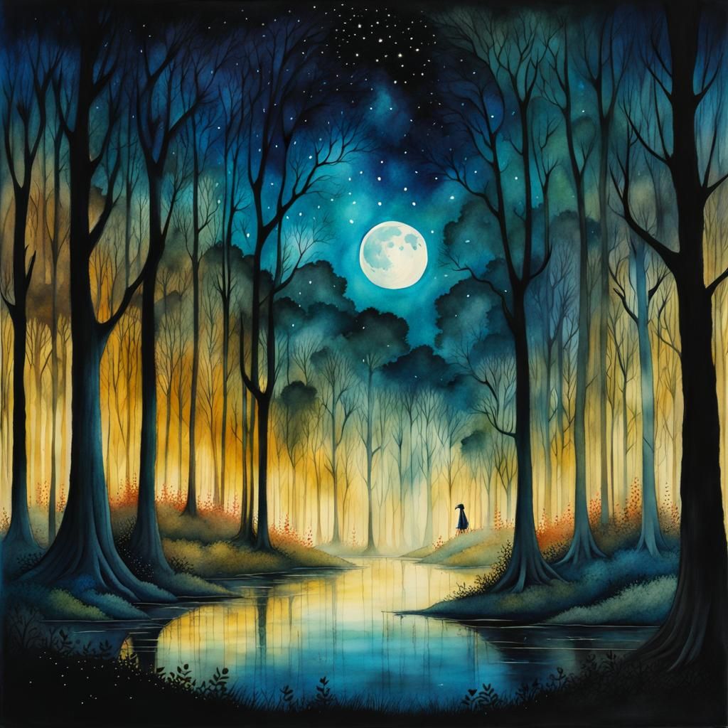 Enchanted Forest: Mythical Creatures in Watercolor