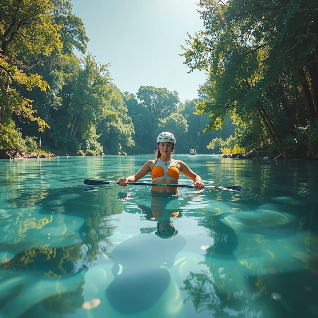 Lisa Plays Hockey in Comic Book Style