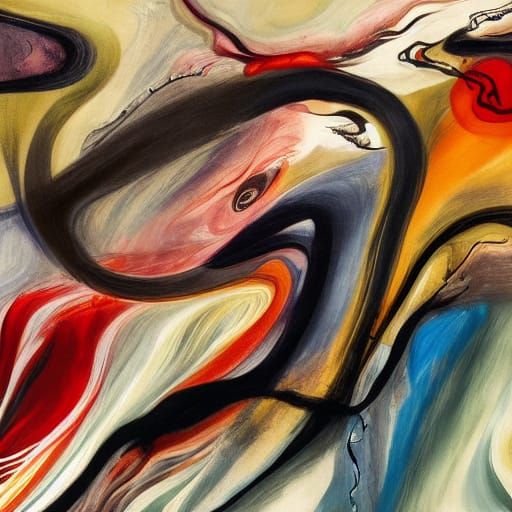 Surrealist Biomorphic Forms in Dreamlike Quality