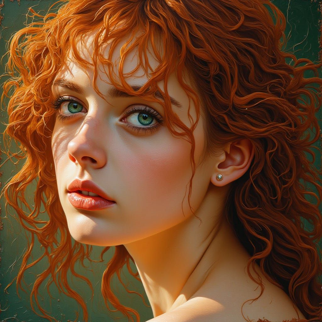 Serene Woman Portrait in Golden Hour Light