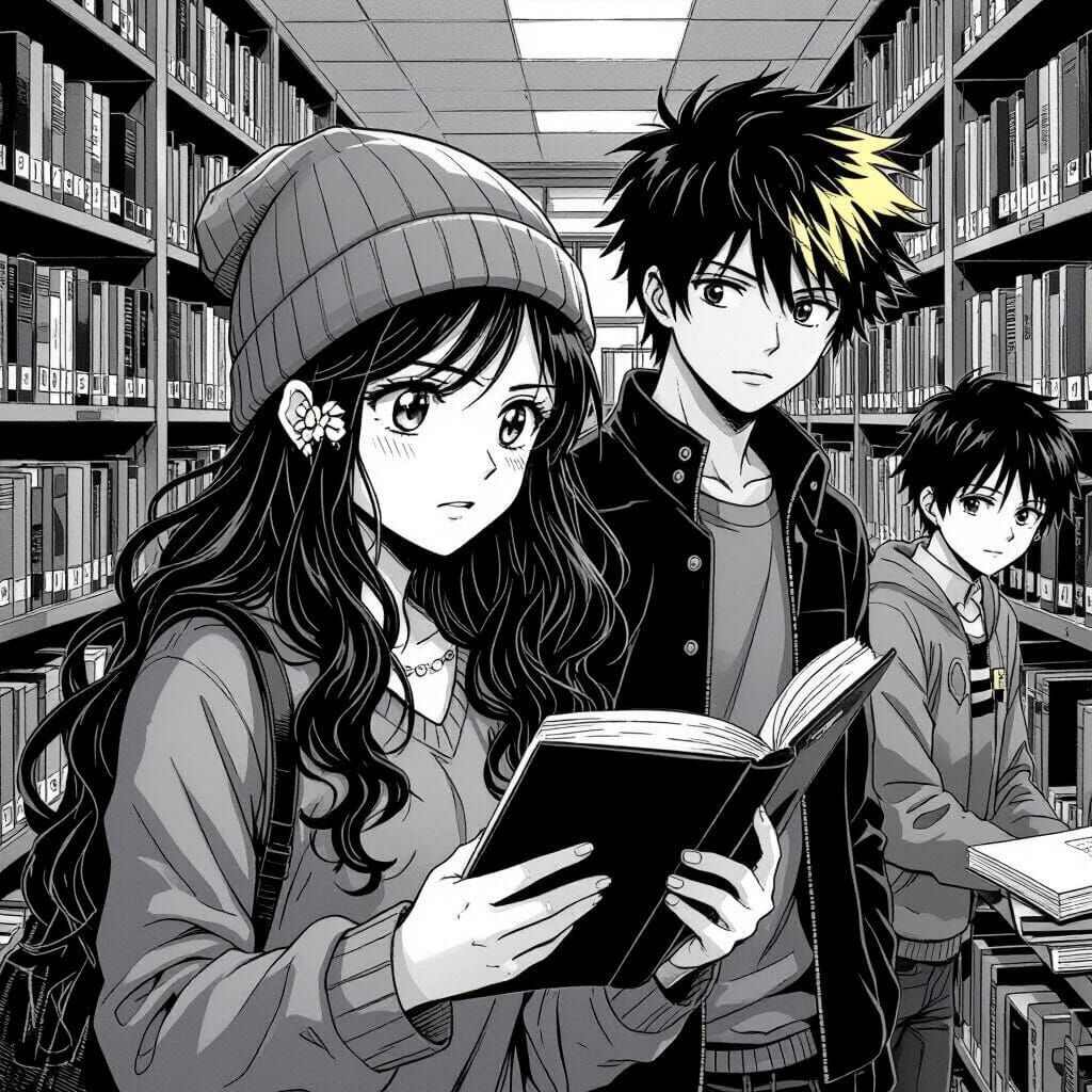 Girl Searches Library, Manga Style