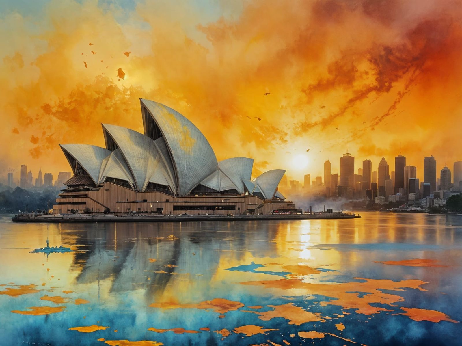 Ethereal Sydney Opera House at Sunset