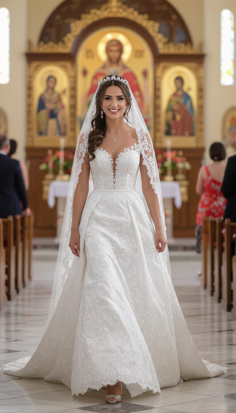 Macedonian Bride in Traditional Wedding Dress