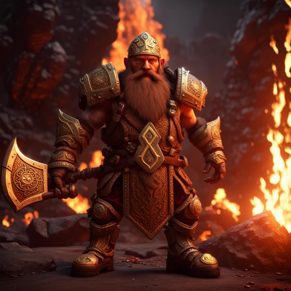 Fire Dwarf in Volcano Stronghold