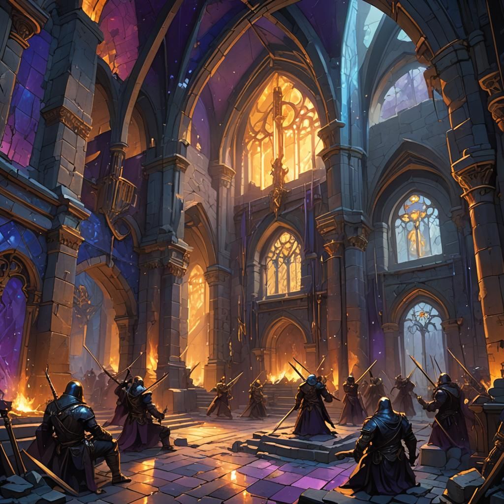 Fantasy Armory with Swords and Spears