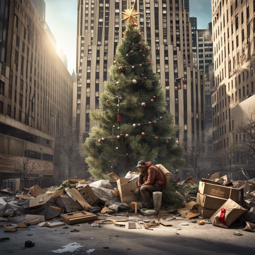 Hope is alive in post apocalyptic Rockefeller Center (New York City USA) ❤️