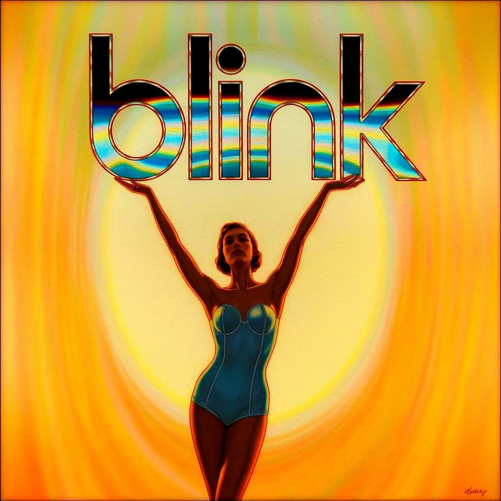 Elegant Model Poses Confidently in Vintage Oil Painting Styl...