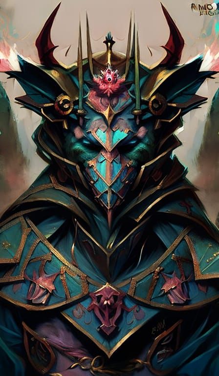 Sinister Ronin Pig King in Anime Style