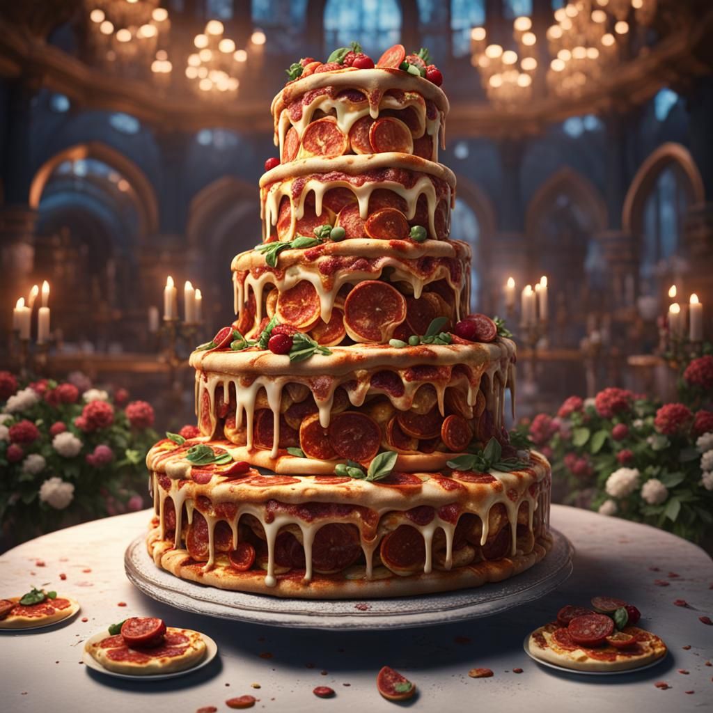Pizza Wedding Cake: Fantastical Concept Art