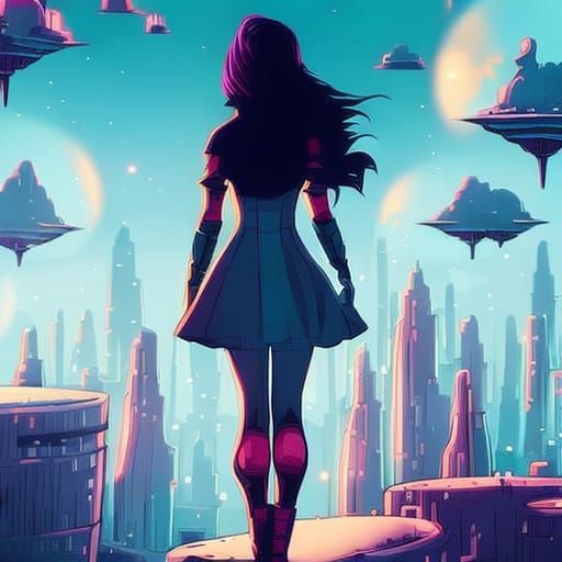 Alice in Wonderland Steampunk Cityscape