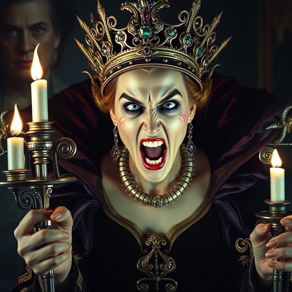 Ethereal Queen in Fiery Torment