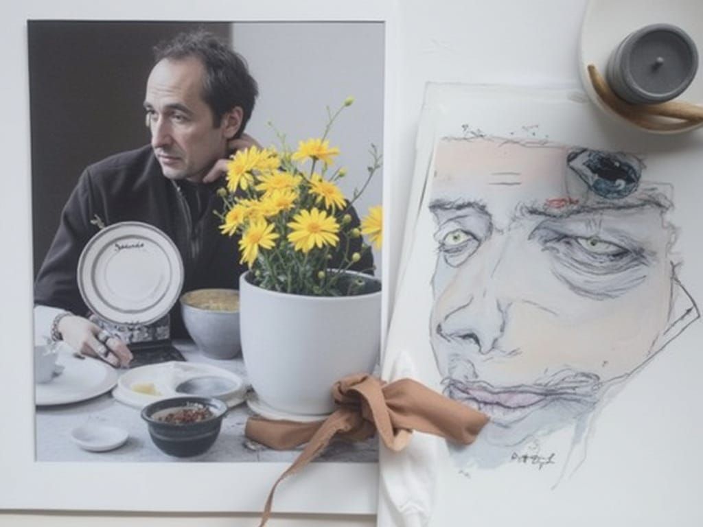 Hyper-Realistic Portrait in Vibrant Triadic Colors