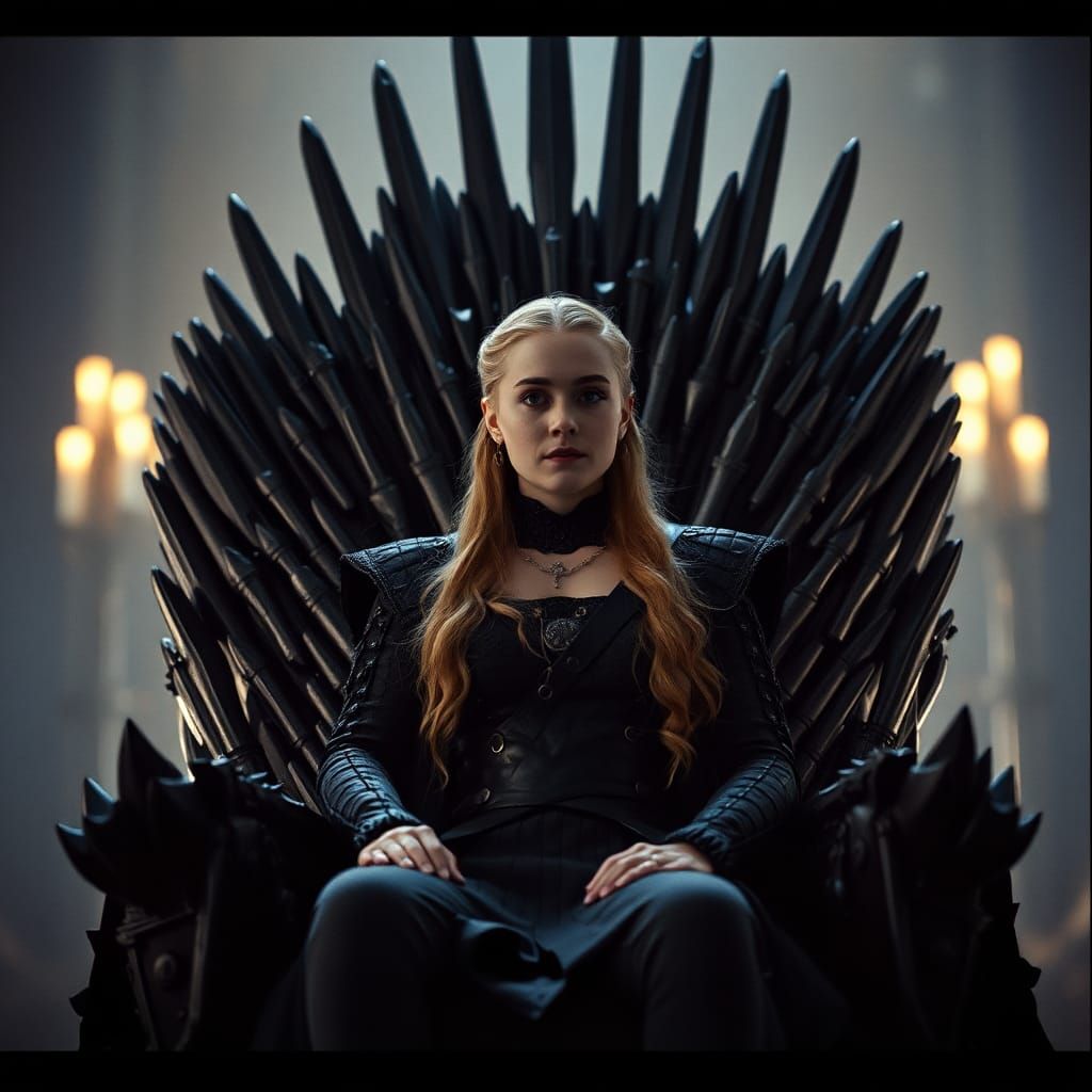 Shireen Baratheon on the Iron Throne