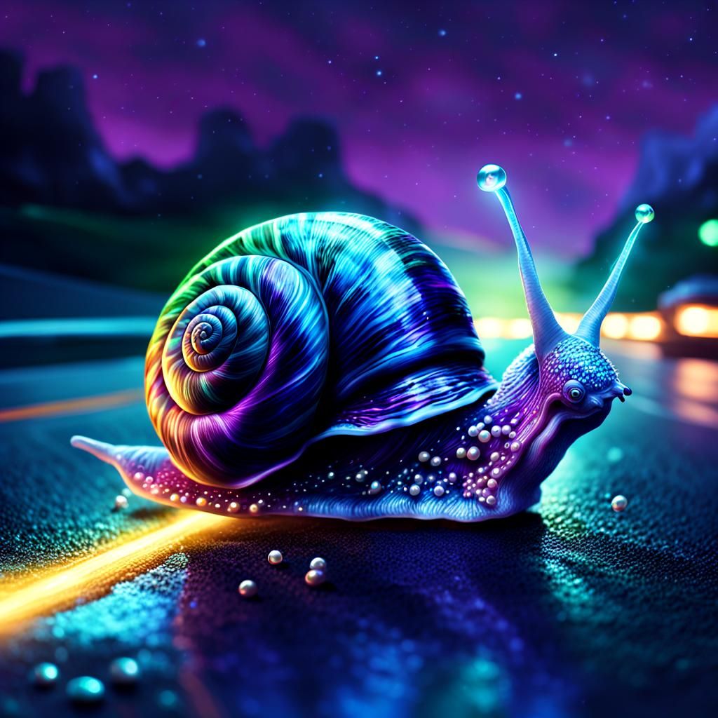 Bioluminescent Snail Concept Art in Unreal Engine