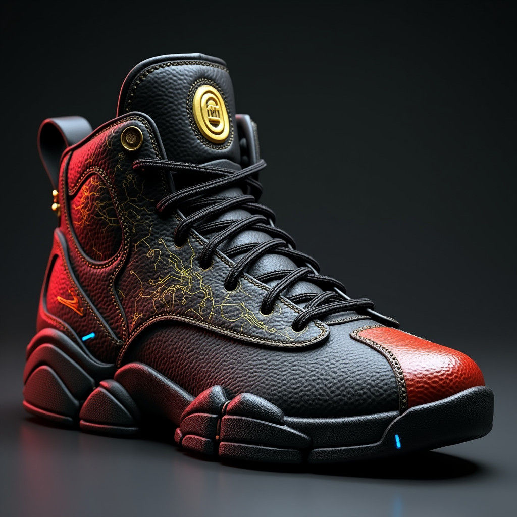 Cyberpunk Jordan Retro 13 Sneakers Concept Art