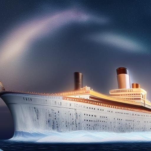 Poseidon Destroys Titanic in Epic Ocean Scene