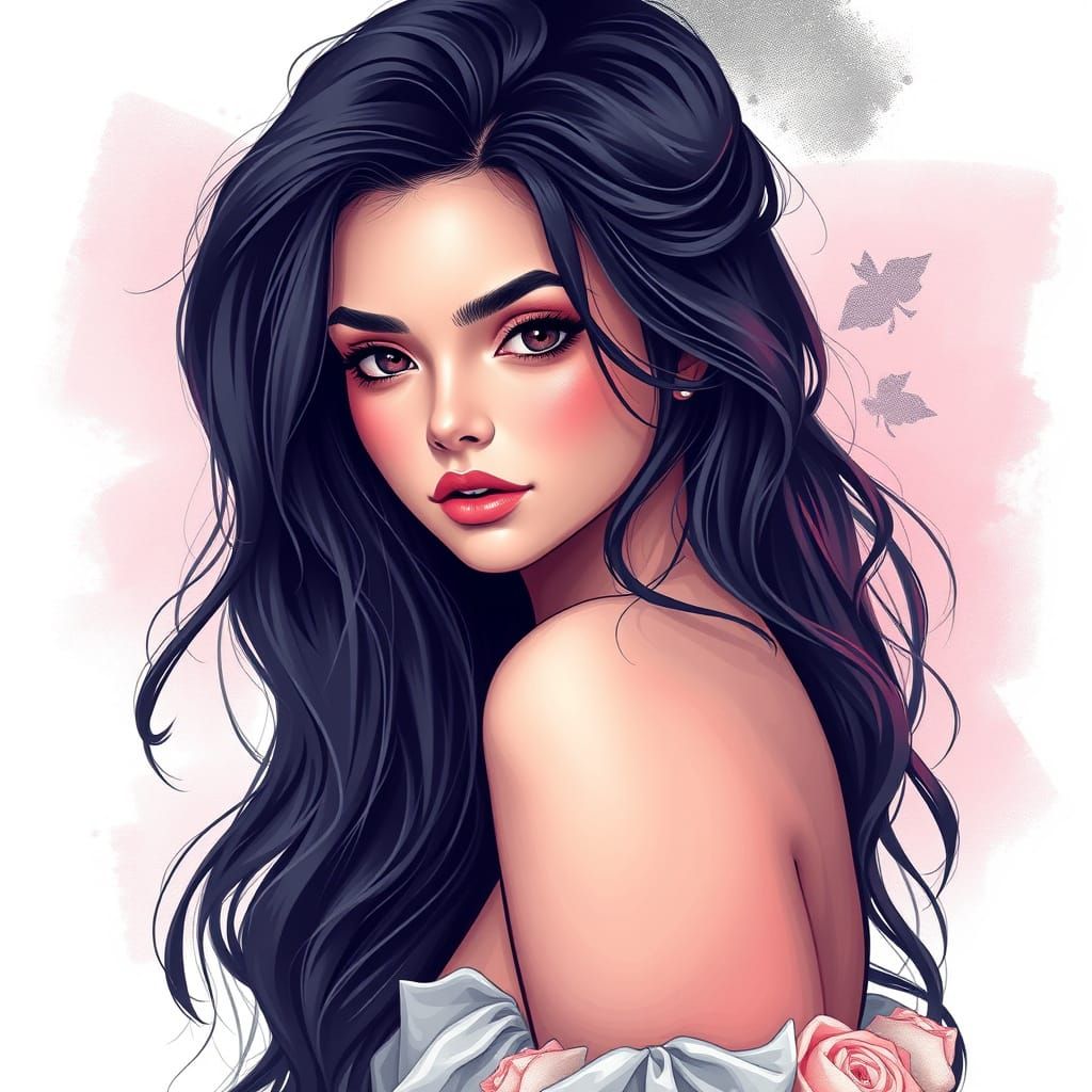 Stunning Woman in Mobile App UI Design