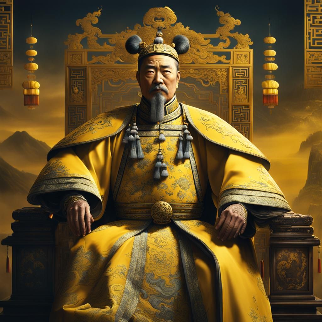Epic Chinese Emperor in Yellow Robe