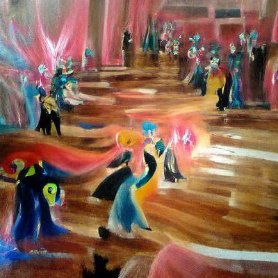 1930s Ballroom Scene with Mages