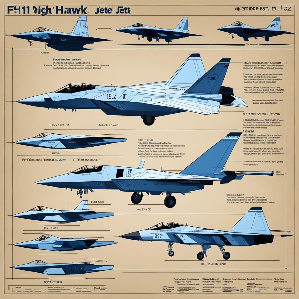 F-117 and Su-29 Hybrid Jet Blueprint