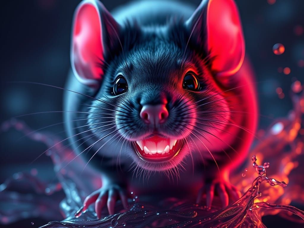 Fantastical Mouse Smile in Deep Color