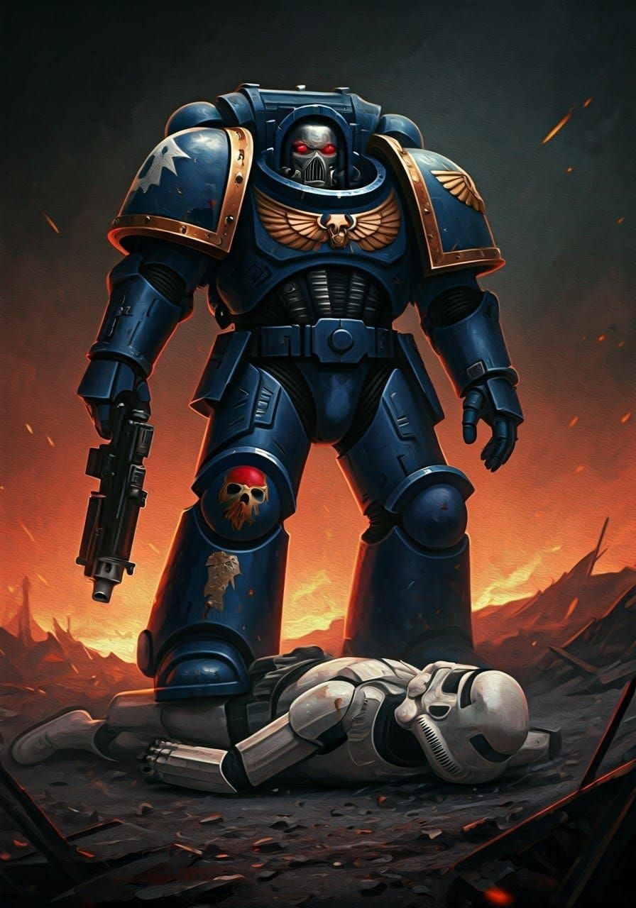 Space Marine Dominance on Scorched Battlefield