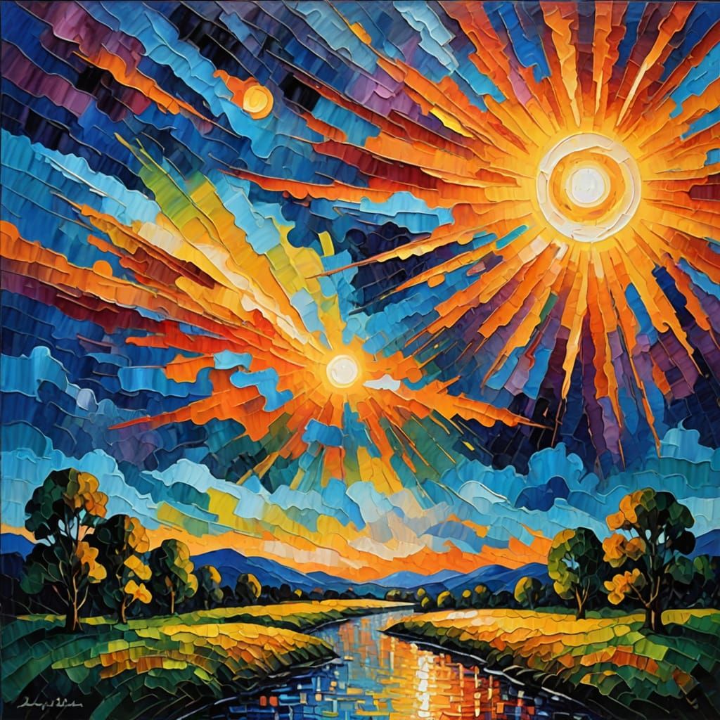 Neo-Impressionist Portrait in Vibrant Colors