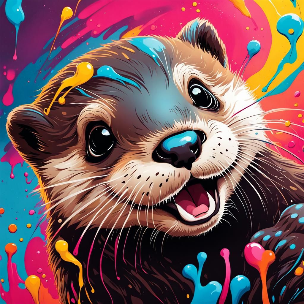 hi  pop art 🦦 baby otter !