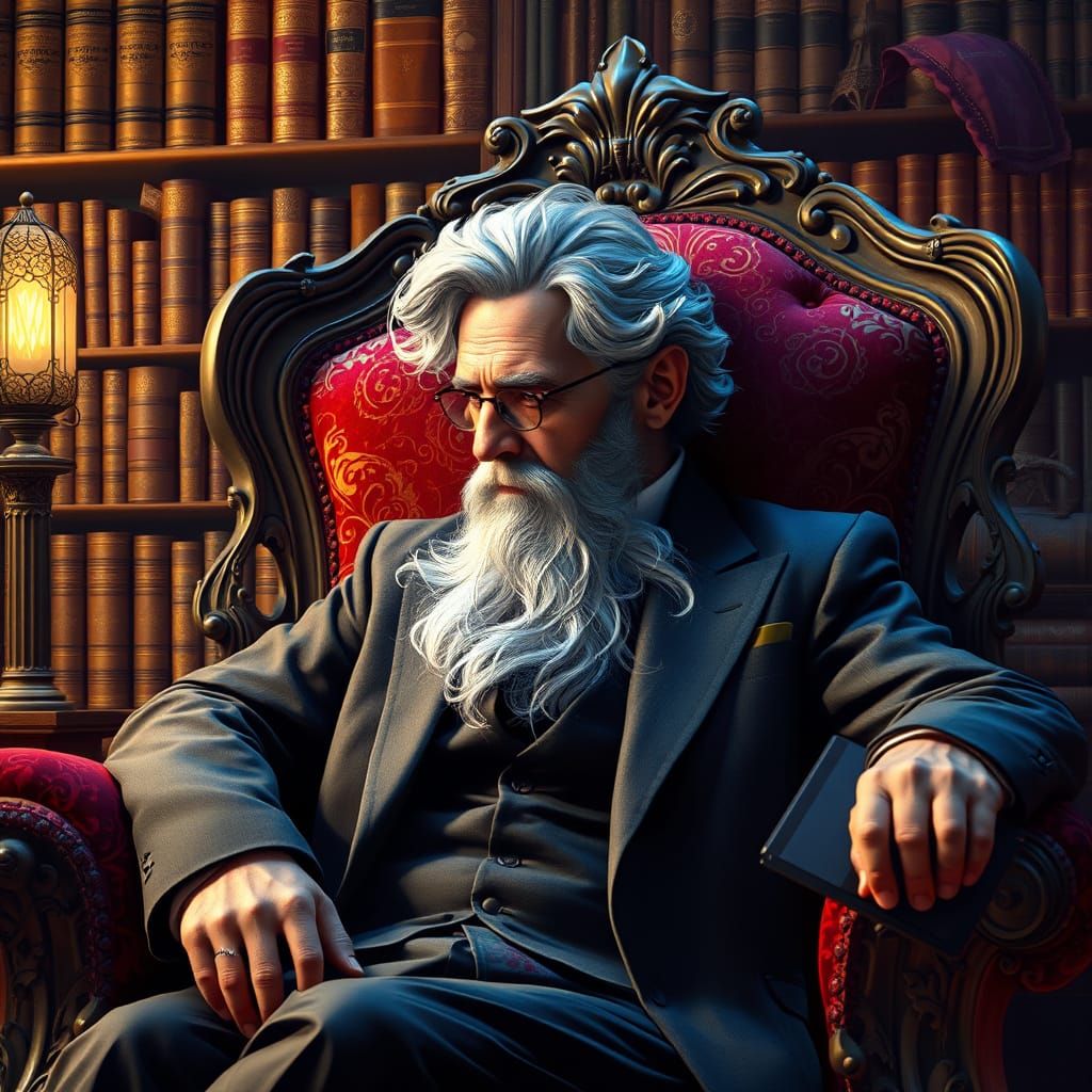 Brazilian Literary Icon in Elegance and Contemplation