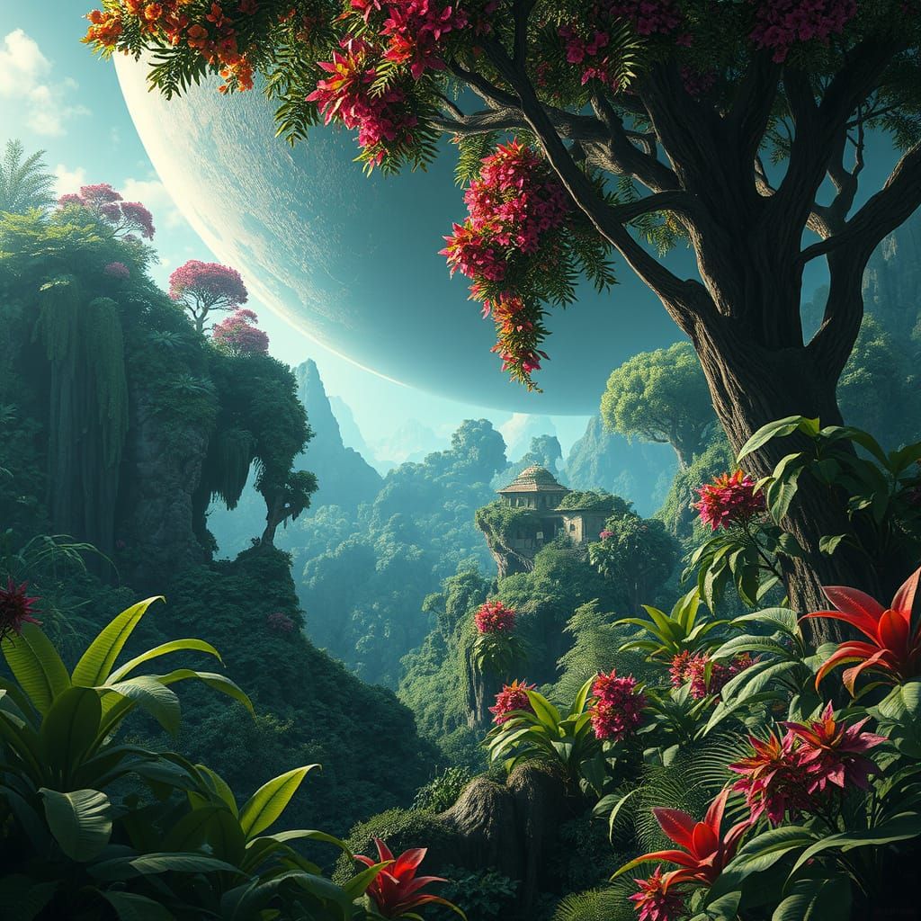 Surreal Tropical Paradise Reveals Hidden Estates in Vibrant ...