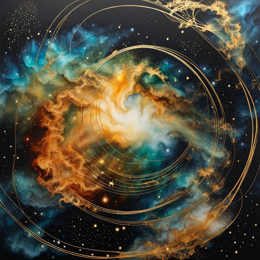 Burning Stars and Turning Galaxies in Alcohol Ink