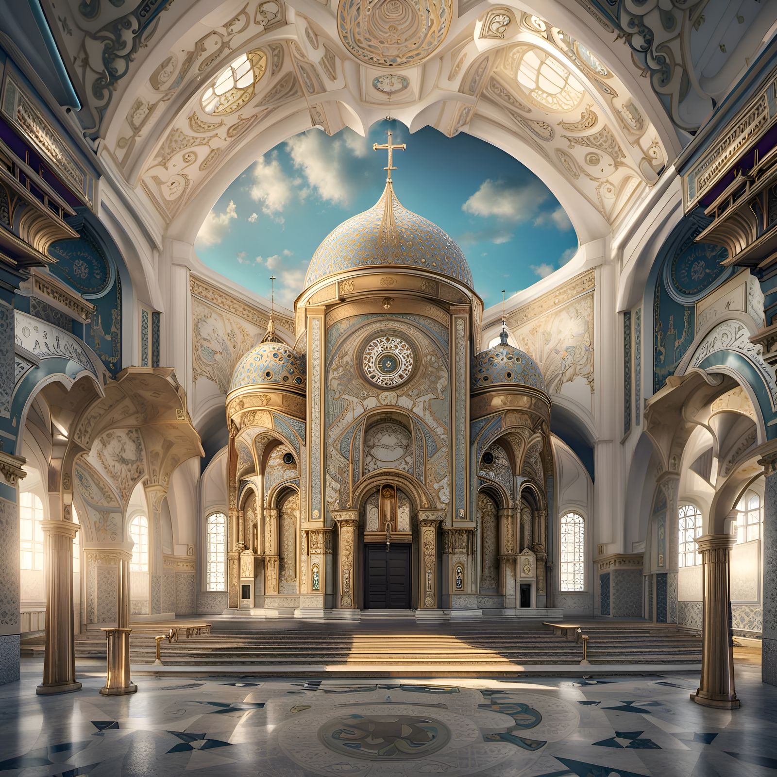 Abkhazian Church: Award-Winning Digital Art