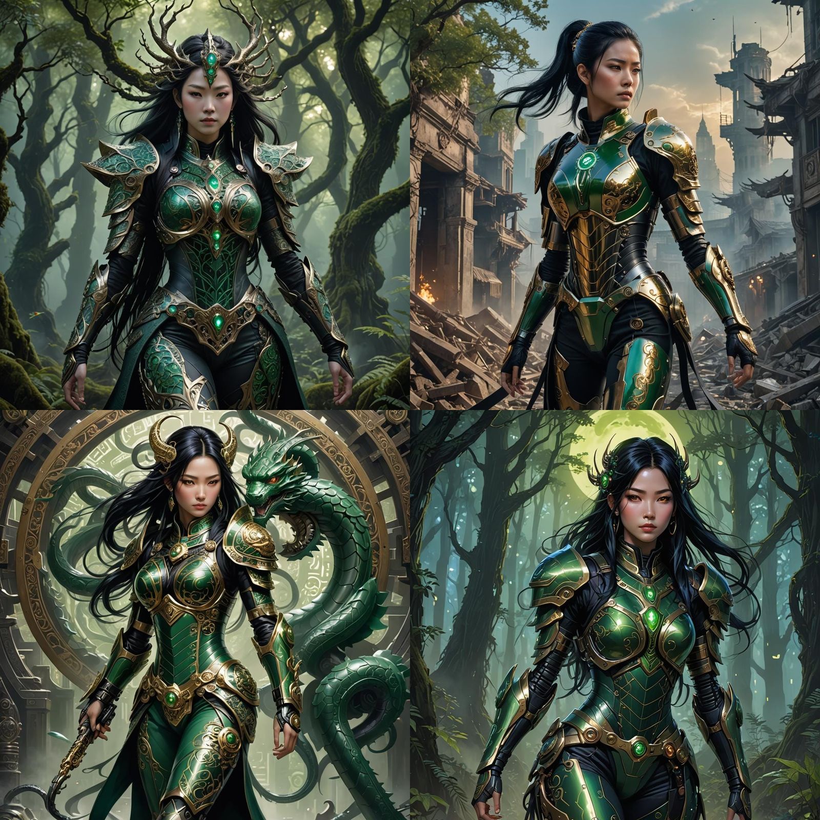 Yuan Ti Woman in Mechanical Armor