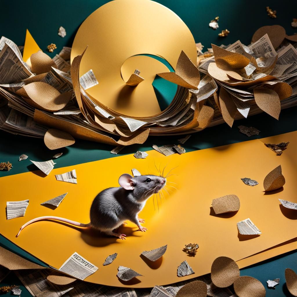 Hyperrealistic Collage of a Mouse